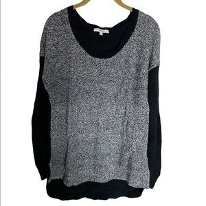 Madewell Colorblock Gray Black Sweater XS